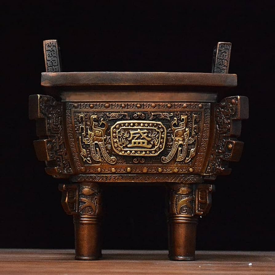 銅製 仏鼎 方鼎香炉 装飾品 工芸品 置物 銅製 仏鼎 方鼎香炉 装飾品 工芸品 置物